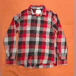 Men’s Urban Pipeline Red and Black Flannel Shirt
